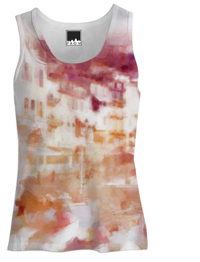 Fisherman s Town Abstract Watercolor Tank Top Women