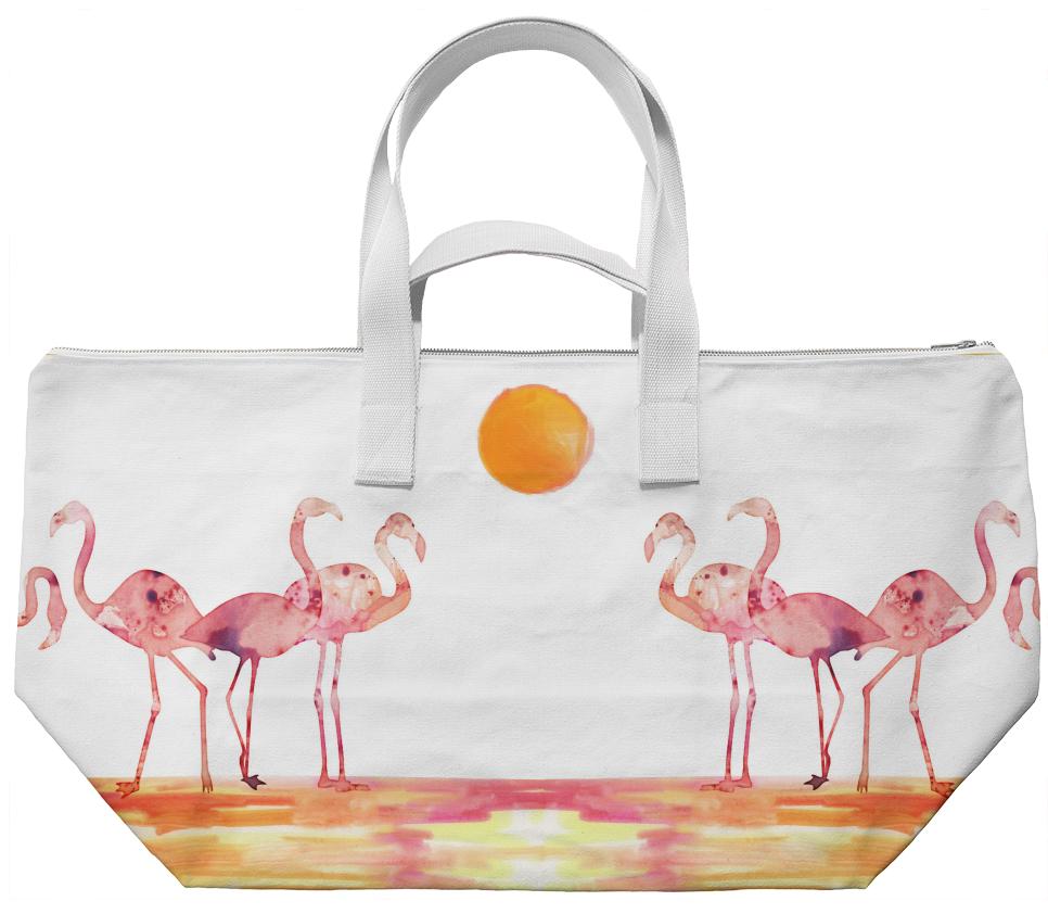 The Wading Flamingos Weekend Bag
