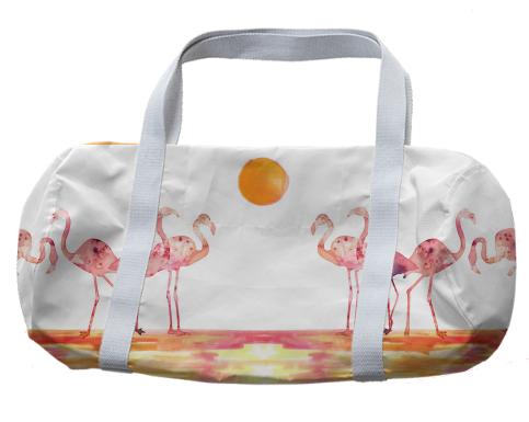 The Wading Flamingos Duffle Bag