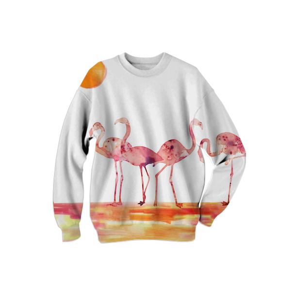 The Wading Flamingos Sweatshirt