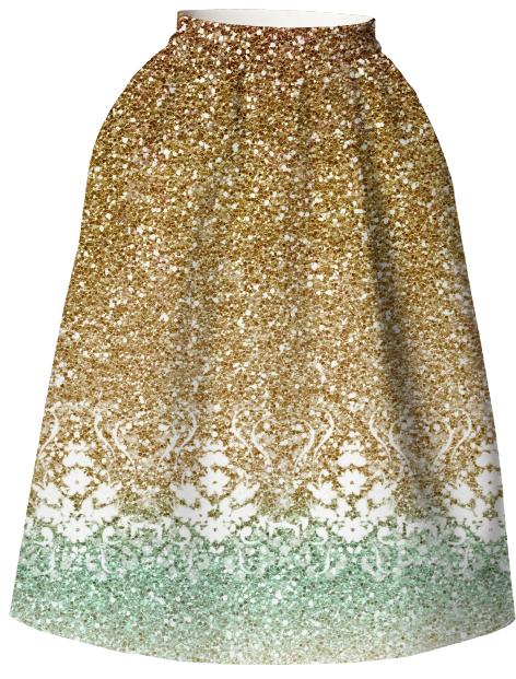 Glitter Gold Ombre VP Neoprene Full Skirt
