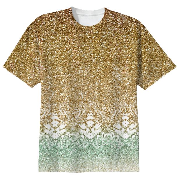 Glitter Gold Ombre T shirt