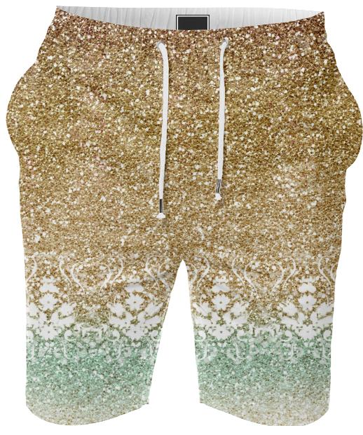 Glitter Gold Ombre Summer Short