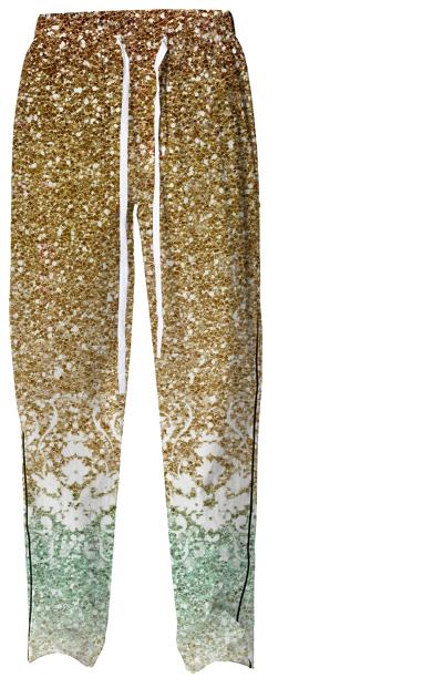 Glitter Gold Ombre Pajama Pant