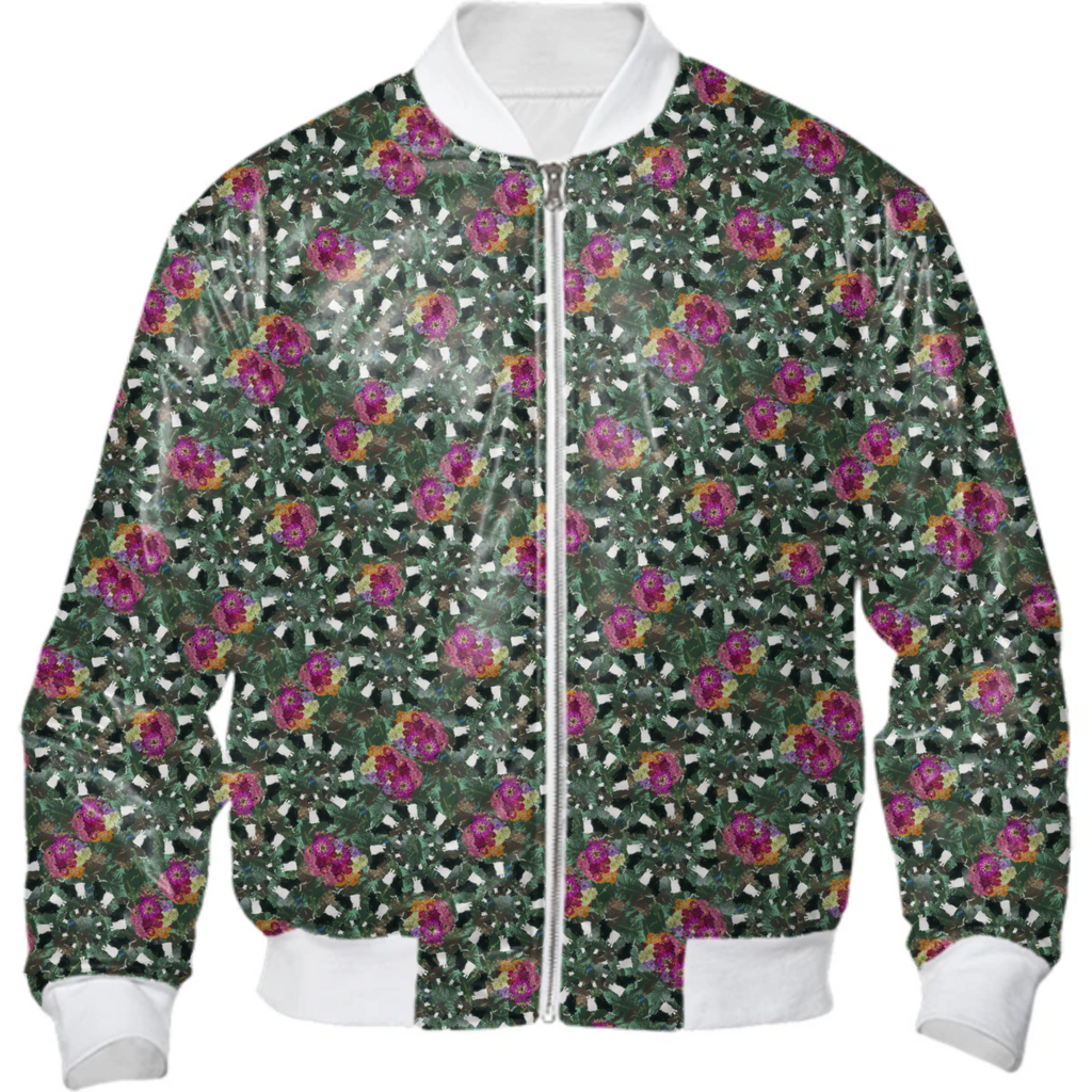 Valais Black Neck Goat Floral Bomber