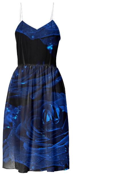 Lynchian Blue Rose Dress
