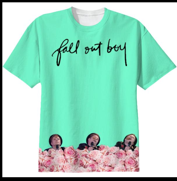 Floral Patrick Stump T Shirt in Mint
