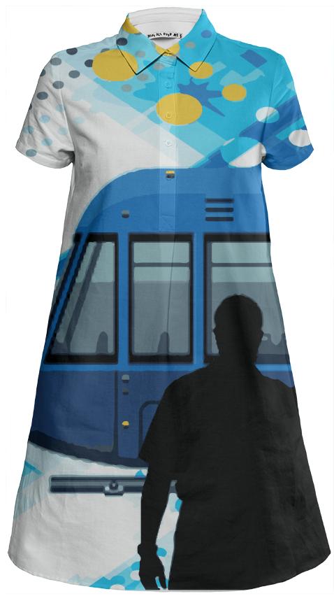 underground train and people