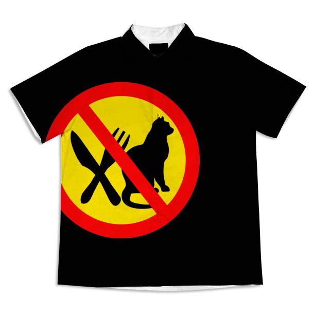 DO NOT EAT CATS ROAD SIGN