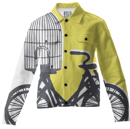 Street bikes and emty bird cage
