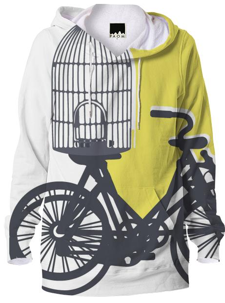 Street bikes and emty bird cage