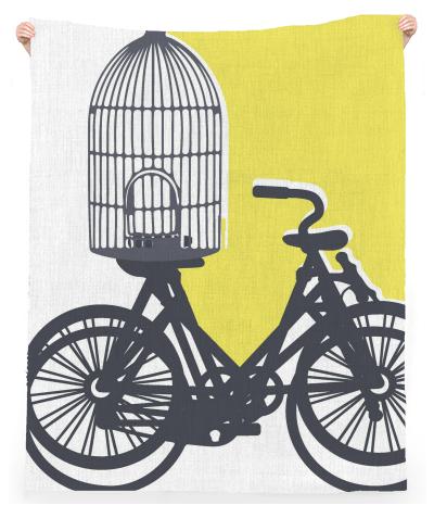 Street bikes and emty bird cage
