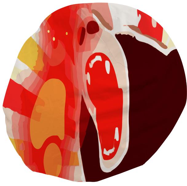 Angry bear red Teddy bear