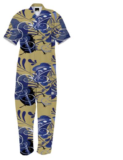 Insects and bugs on blue onion zweibelmuster china pattern porcelain art graphic