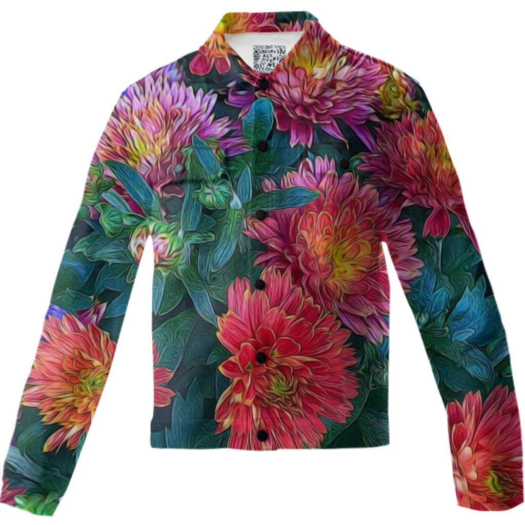 Warm Fall Mums Twill Jacket
