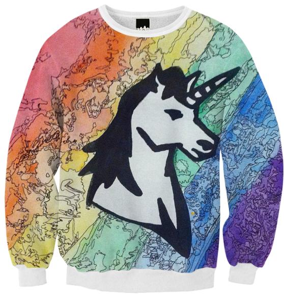 Rainbow Unicorn Watercolor