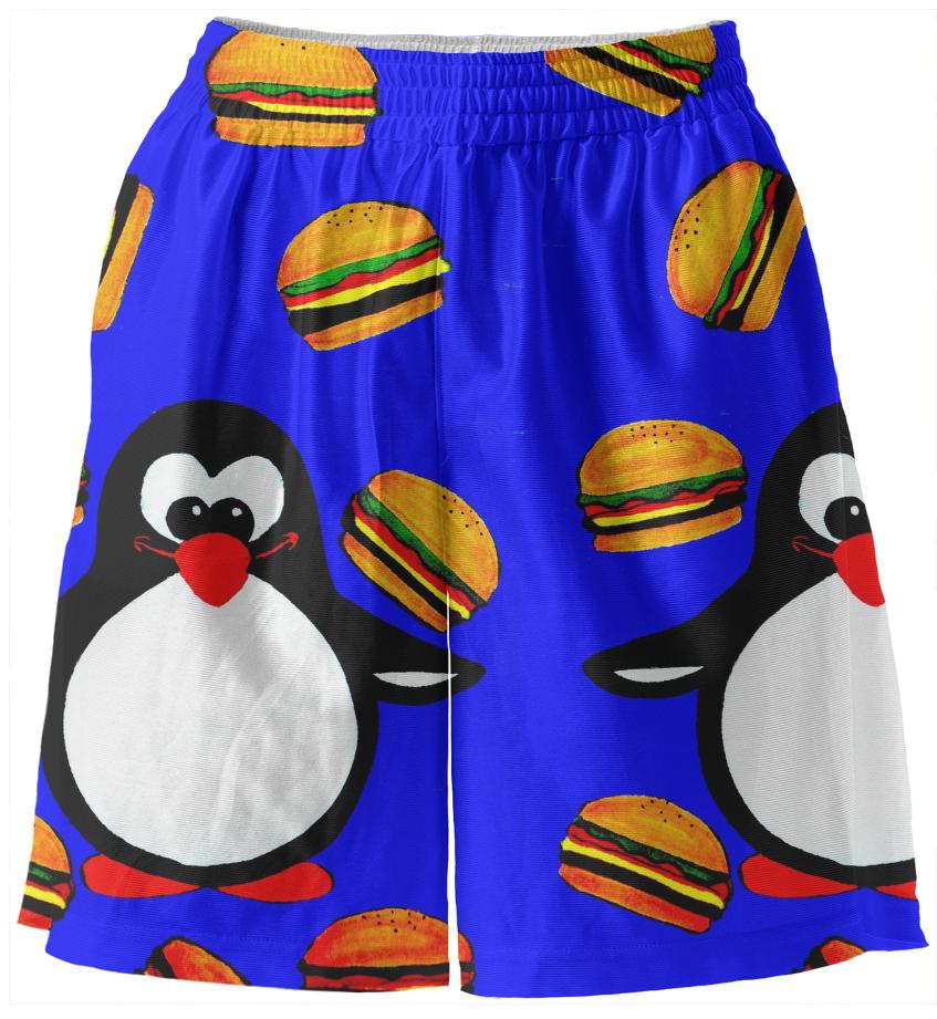 Penguins and Burger Shorts
