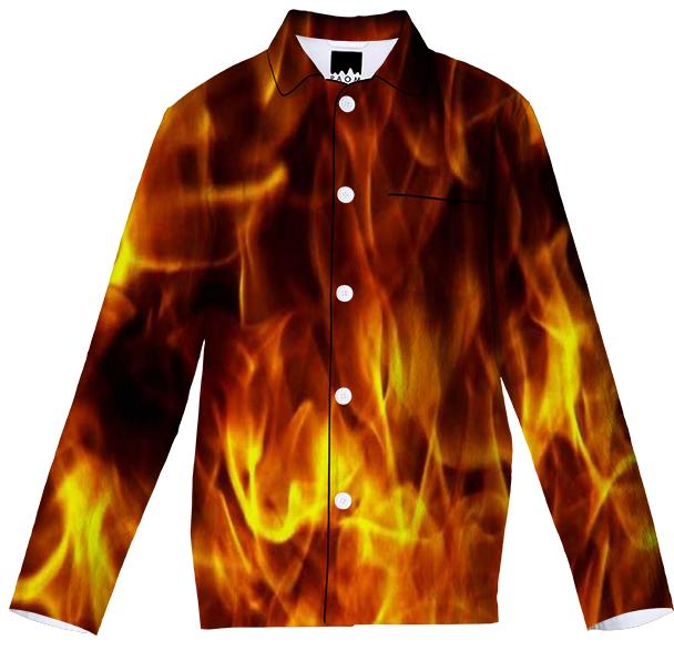 Fire Flames Pajama Top