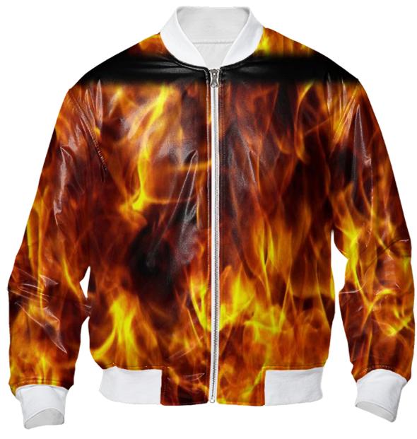 Hot Flames Bomber Jacket