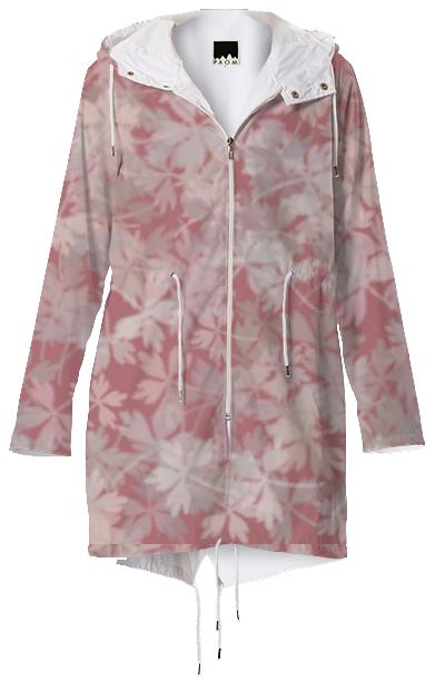 Pink Feathers Raincoat