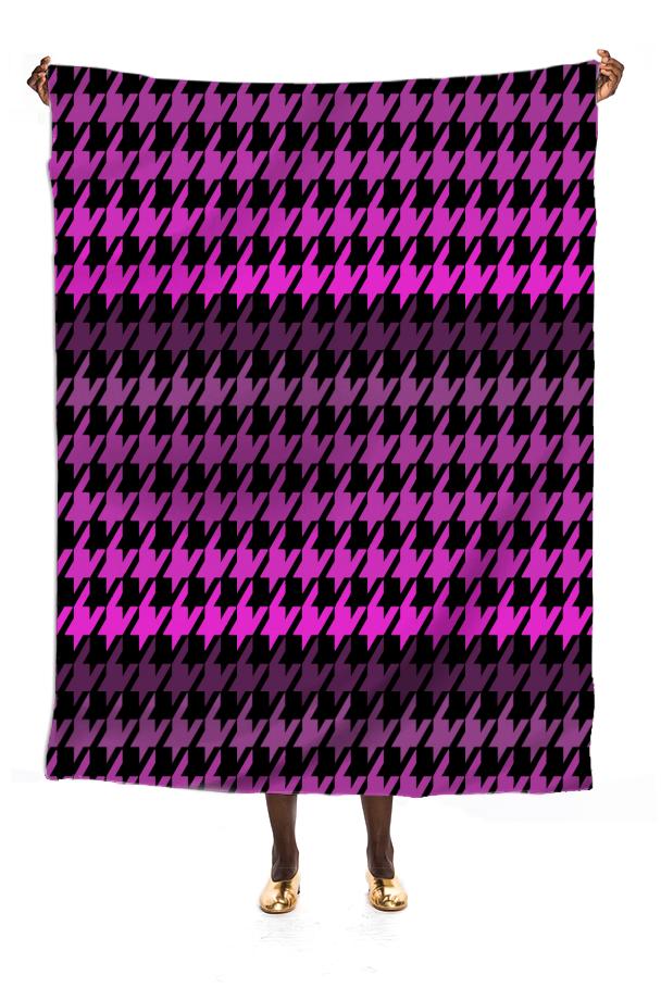 Purples houndstooth pattern scarf