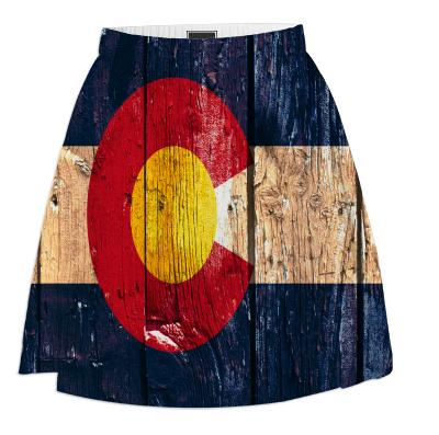 Rustic wood Colorado flag skirt