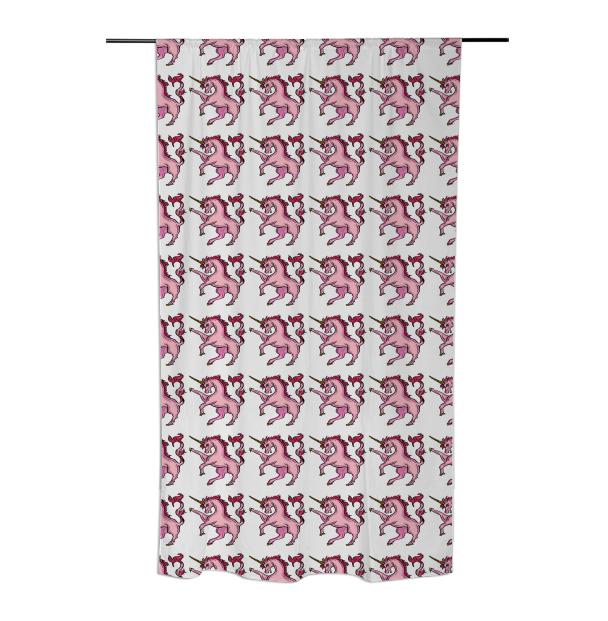 Pink unicorn drawing curtain