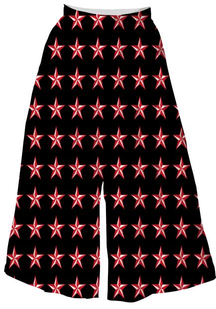 Red tattoo star shorts skirt