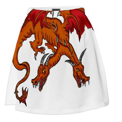 Orange double headed dragon skirt