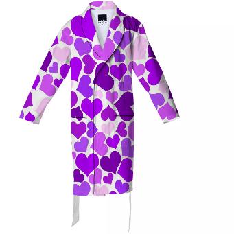 Purple Heart Explosion Cotton Robe