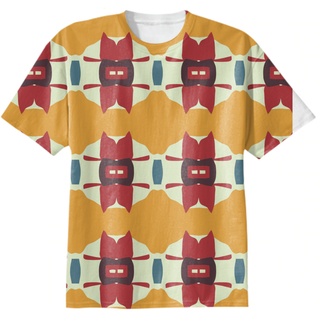 Patternova Redn Yellow Oversized Print T-Shirt