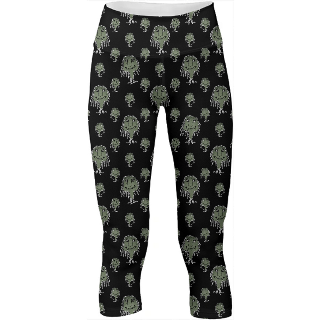 Funny Monsters Motif Drawing Pattern.
