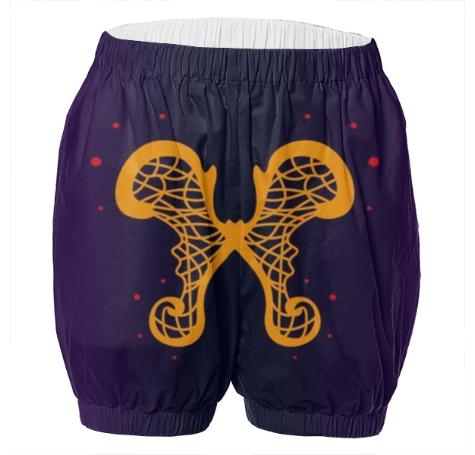 Designers adult Bloomers PURPLE GOLD BUTTERFLY