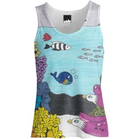 Submarine Flowers Tank Top Women