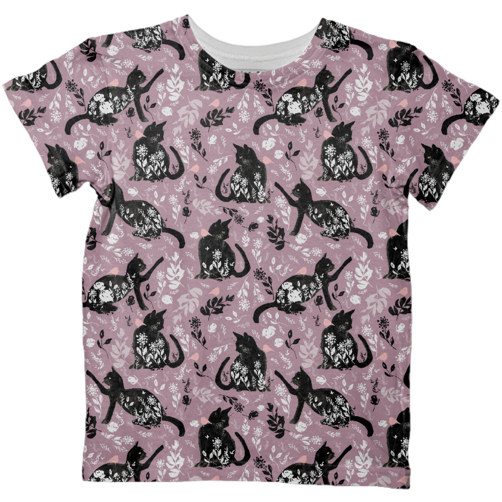 Cat Floral T-Shirt