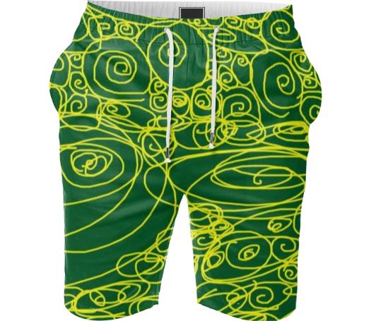 Losel Forest Green Gold Movements Pants