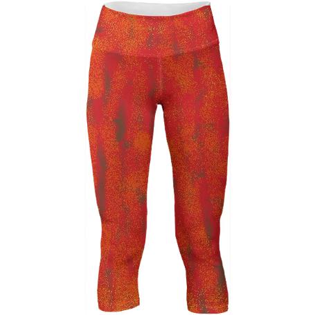Orange Womens Yoga Pants by LadyT Designs