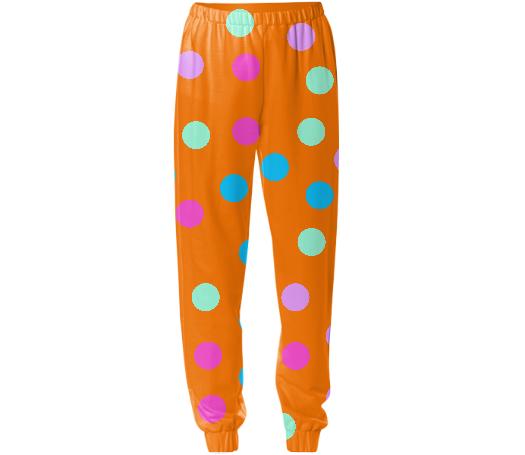 ORANGE POLKADOT SWEATPANTS