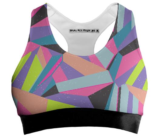 Colorful Geometric sports bra
