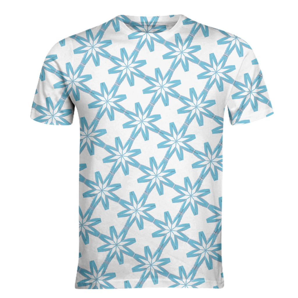 Light blue and white geometric
