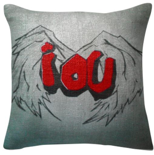IOU Sherlock Graffiti Pillow