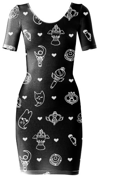 moon pride bodycon dress
