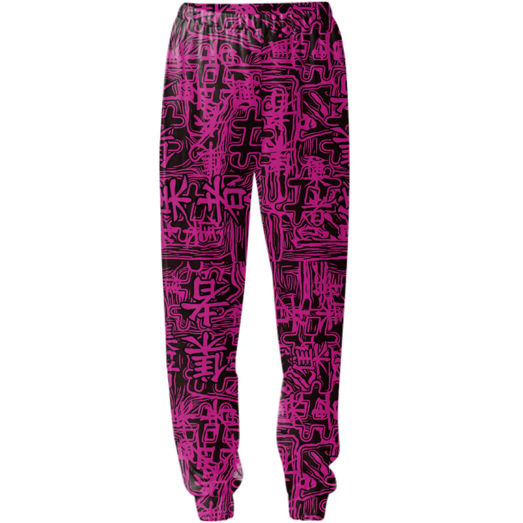 Pink and black abstract