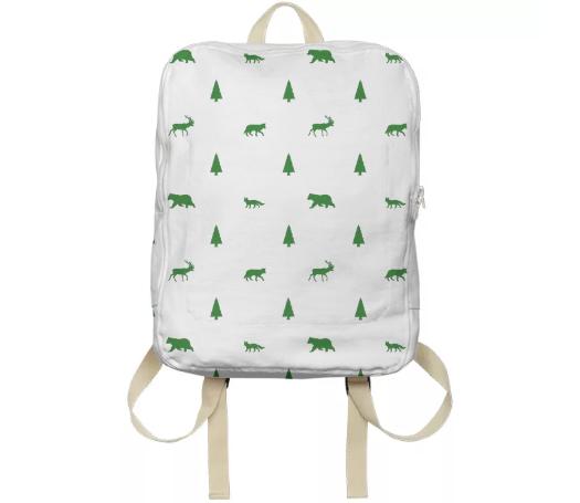 Into the Woods Green and White Adventure Bag