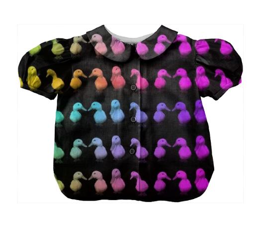 Rainbow Ducks Kids Blouse