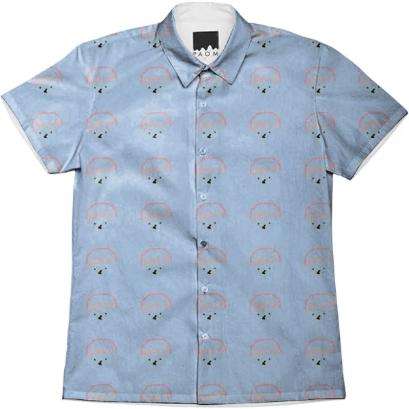 Blue Lil Chlo Button Up Shirt