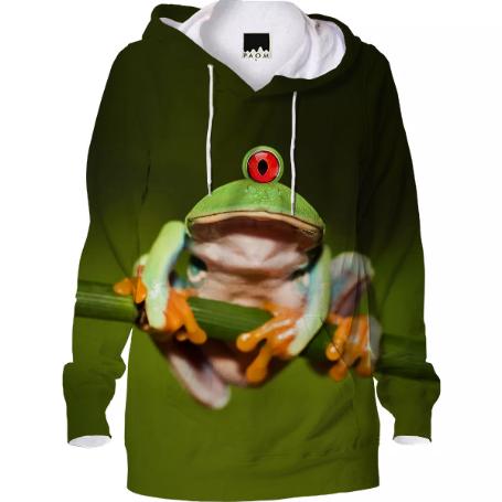 Funny Conceptual Cyclopic Frog Hoodie