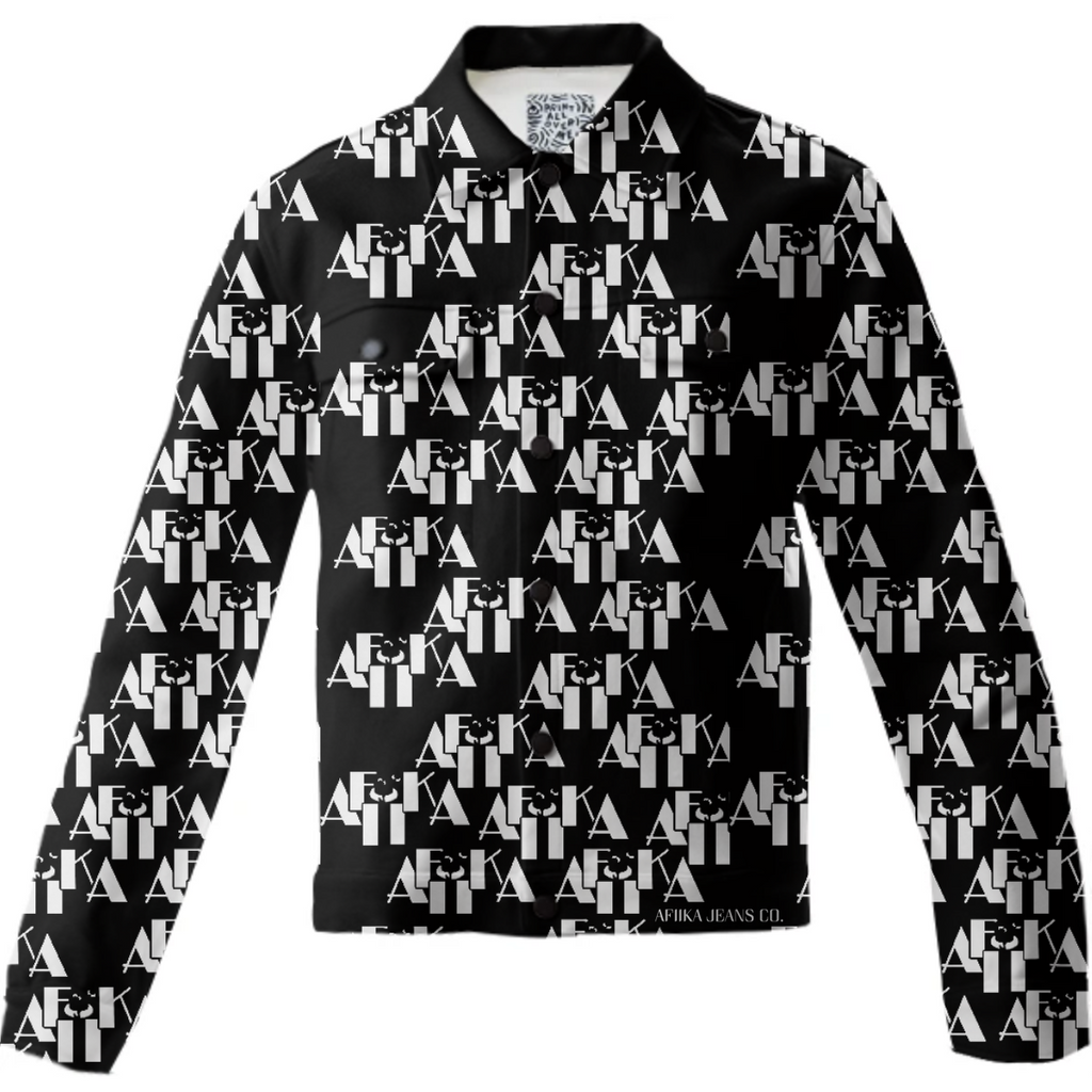 Black/White Afiika Jeans Jacket