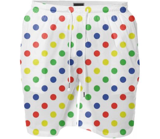 Polka Dot Swim Trunks