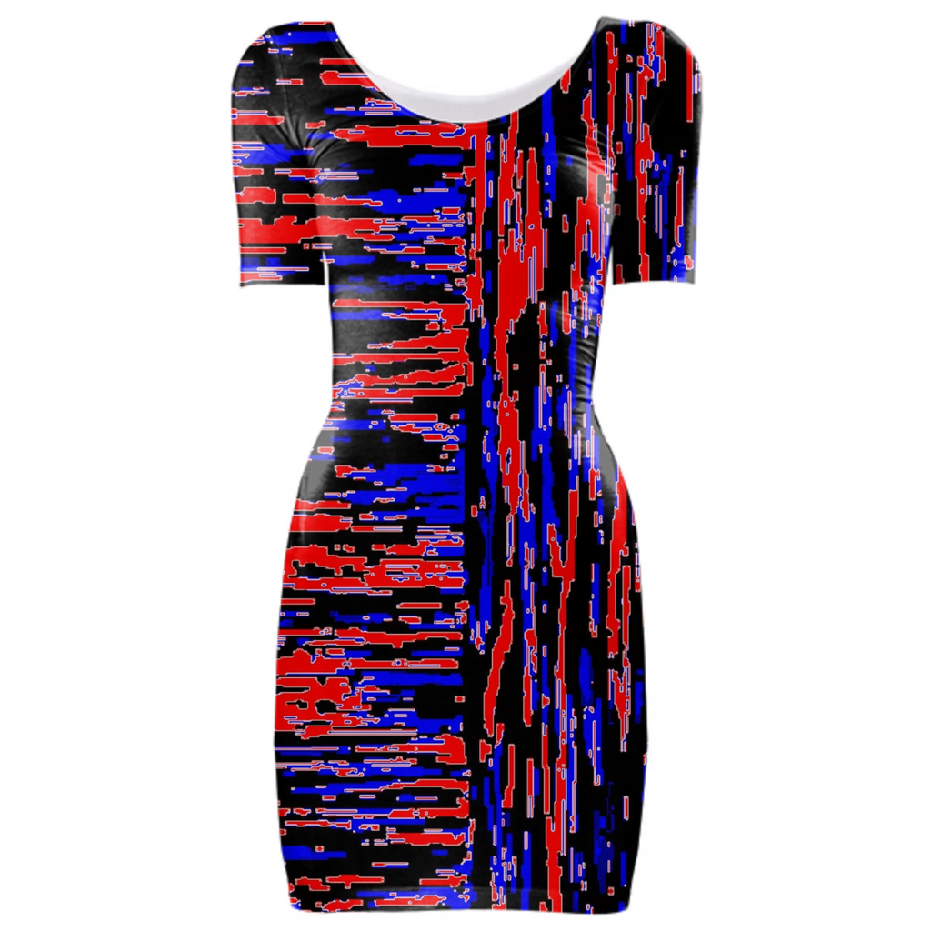 red blue lengthwise cross